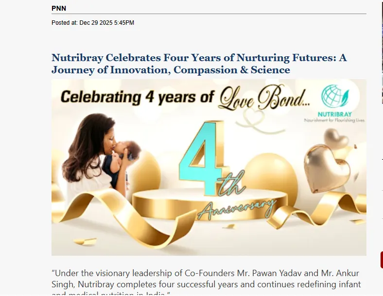 Nutribray Celebrates Four Years of Nurturing Futures: A Journey of Innovation, Compassion & Science